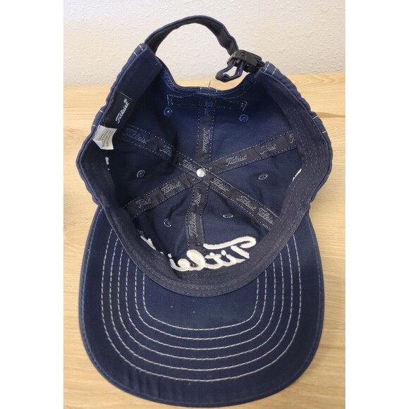 Titleist Golf FJ Adjustable Golf Hat Strapback Blue Cap Footjoy #1 Golf Balls - Picture 5 of 5